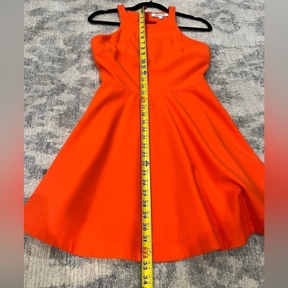 Elizabeth & JAMES RED/orange fit & flare skater dress size 4 - Picture 10 of 11